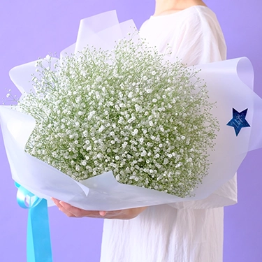 かすみそう花束　「きらり」