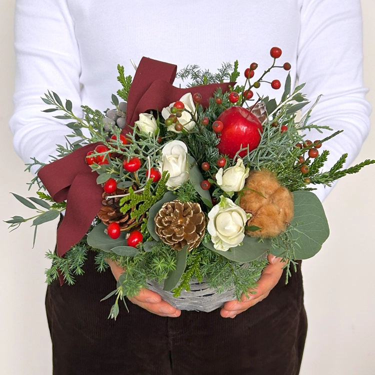 クリスマスのおまかせデザイナーアレンジメント M