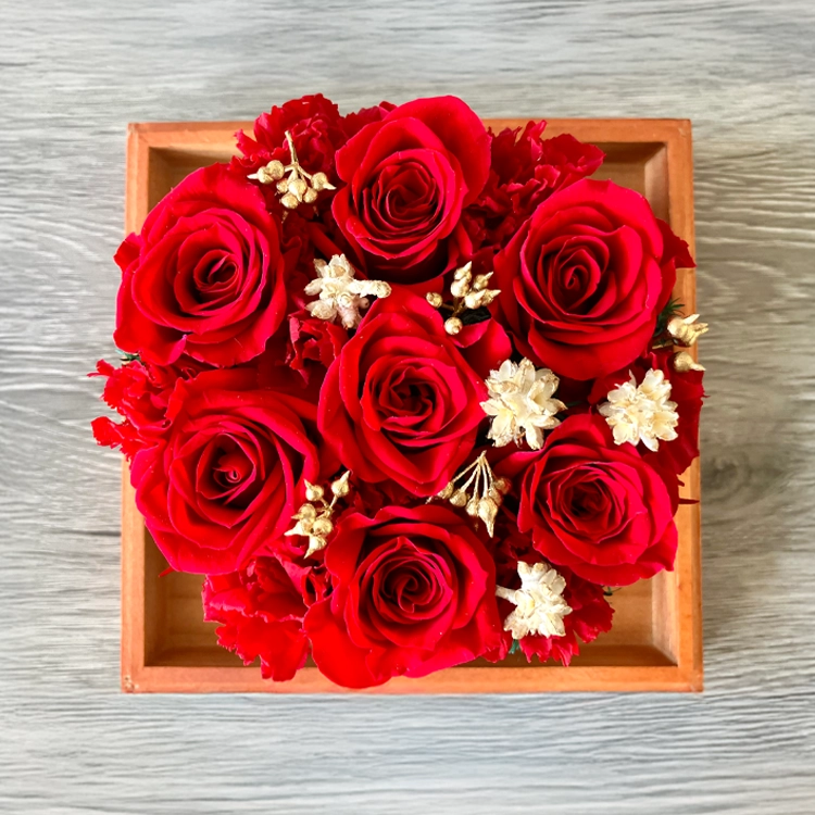 プリザーブドフラワー「クリスマスローズタルト」　L