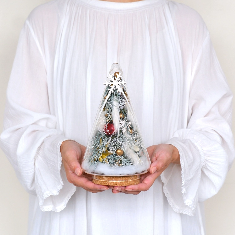 プリザーブドフラワー グラスツリー ホワイト