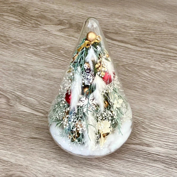 プリザーブドフラワー グラスツリー ホワイト