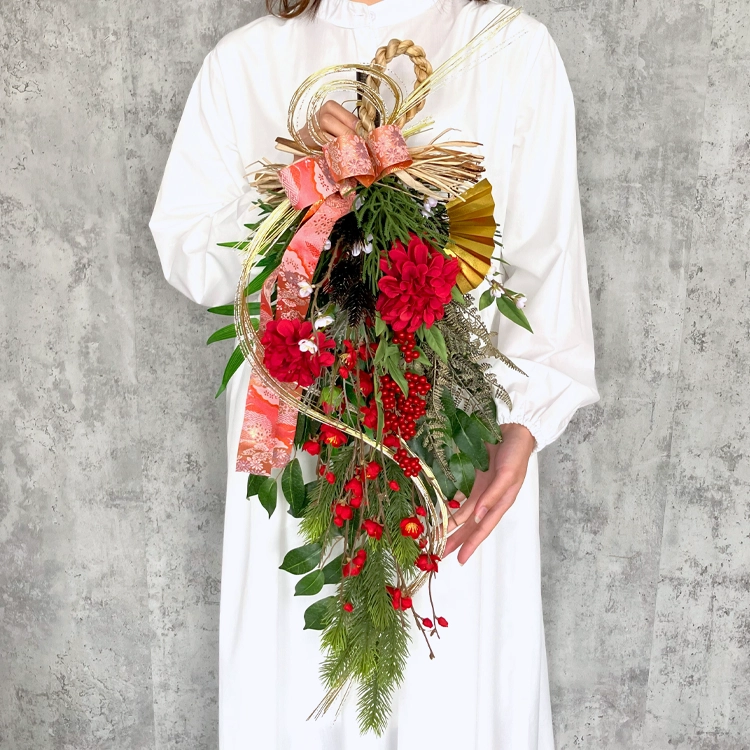 迎春しめ縄飾り　「紅白寿」（こうはくじゅ）