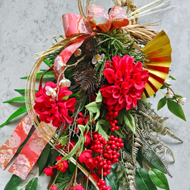 迎春しめ縄飾り　「紅白寿」（こうはくじゅ）