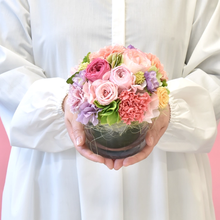 アート＆プリザーブドフラワー「ヴェール」母の日限定 S | 花・花束を